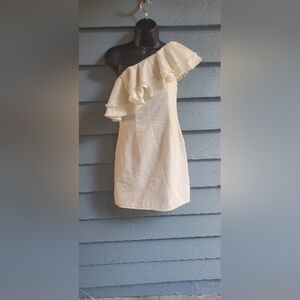 NWT one Shoulder Denim Dress